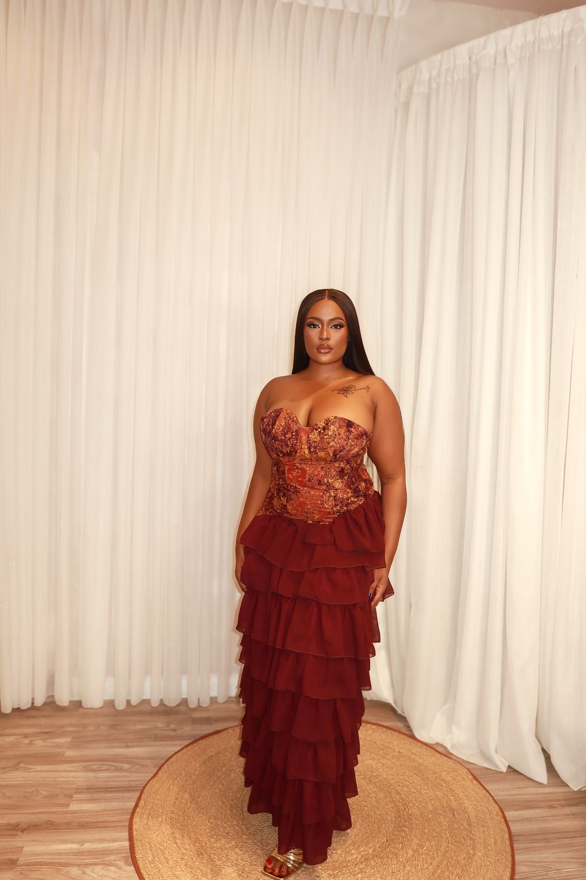 Tiered Corset Gown
